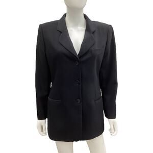 Giorgio Armani Blazer Women’s Size 10 Cotton Blend with Buttons in Black